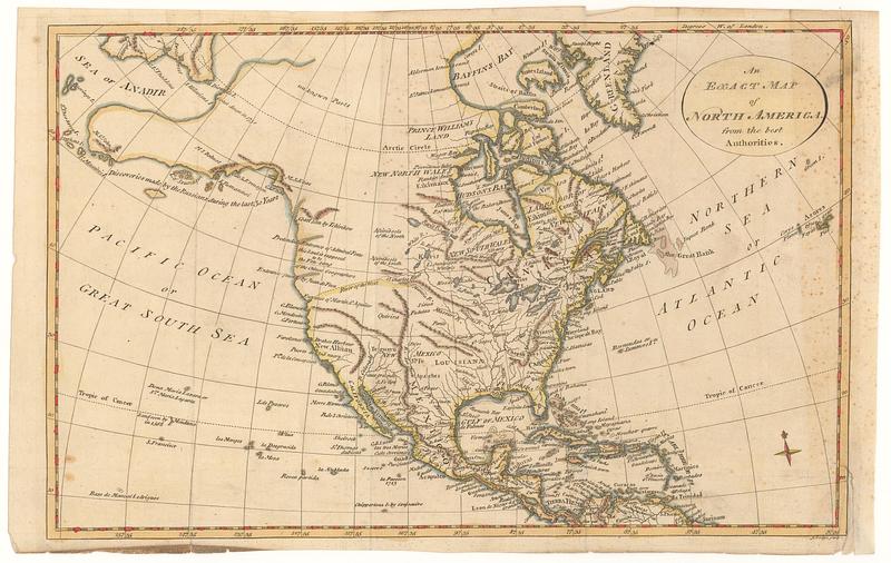 An exact map of North America from the best authorities