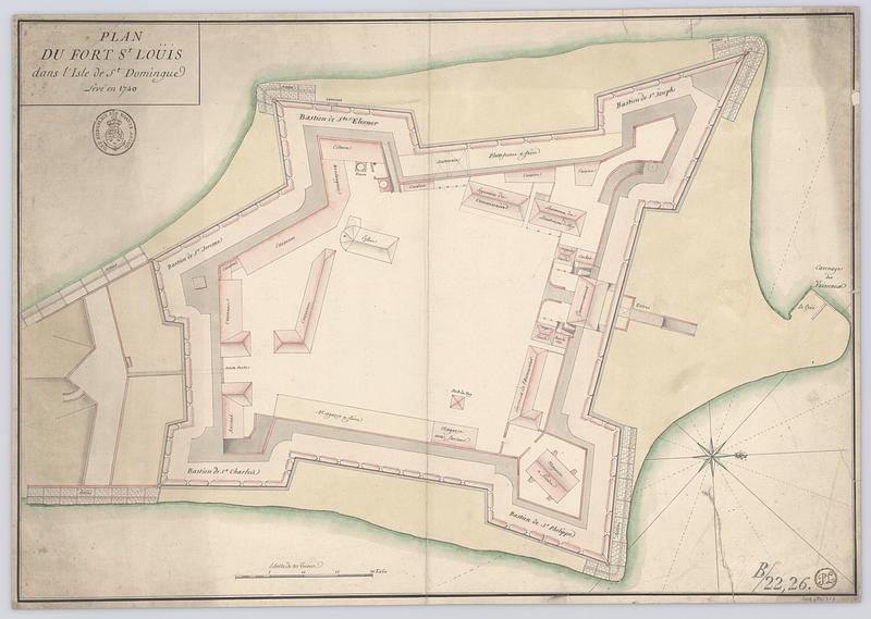 Plan du Fort St. Louis dans l'Isle de St. Domingue