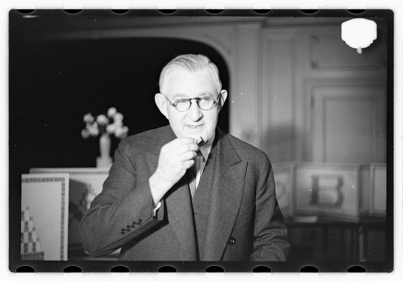 Ernest D. Chase pres., birthday card of stamps
