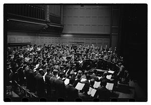 Recording "La Mer" for Victor R.C.A., Dr. K & Boston Symphony Orchestra, also recording mch.