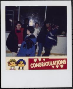 Group at a ice skating rink