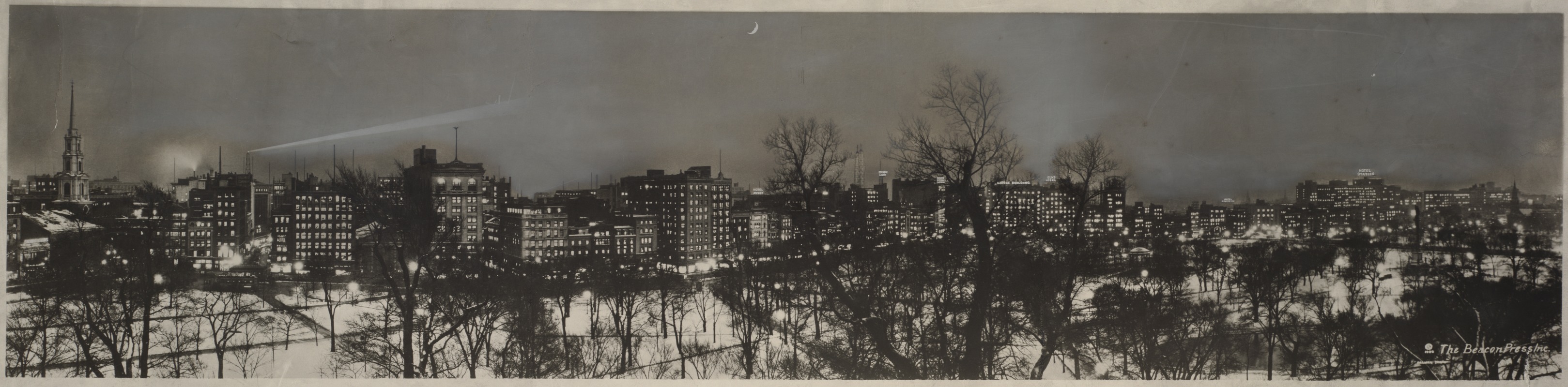 Boston Common taken from the roof fo the Unitarian Building, 25 Beacon St., Boston