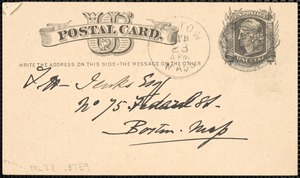 Postcard from Charles C. Perkins to Francis H. Jenks, 1880 April 22