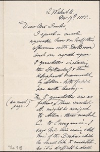 Letter from Charles C. Perkins to Francis H. Jenks, 1888 November 19