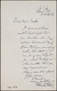 Letter from Charles C. Perkins to Francis H. Jenks, 1888 December 6