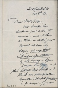 Letter from Charles C. Perkins to Charles N. Allen, 1886 February 8