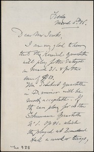 Letter from Charles C. Perkins to Francis H. Jenks, 1886 March 5