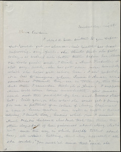 Letter from Emma Forbes Weston, [Weymouth, Mass.], to Caroline Weston, Wednesday night, [1842-1844]