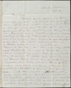 Letter from Emma Forbes Weston to Anne Warren Weston, Monday morning, Oct. 31, [1842?]