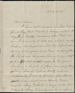 Letter from Emma Forbes Weston to Deborah Weston, Oct. 9, 1836