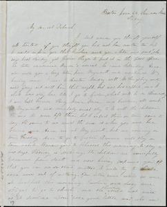 Letter from Lucia Weston, Boston, Summer Street, [Mass.], to Deborah Weston, June 24, [1842], Friday
