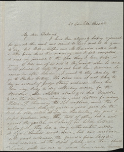 Letter from Lucia Weston, 25 Cornhill, Boston, [Mass.], to Deborah Weston, [1842 Nov.?]