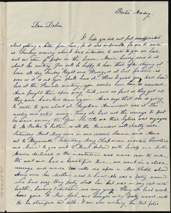 Letter from Lucia Weston, Boston, [Mass.], to Deborah Weston, Monday, July [18?], [1839?]