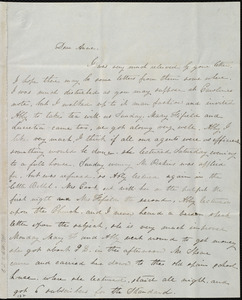Letter from Lucia Weston, Weymouth, [Mass.], to Anne Warren Weston, [184-?]