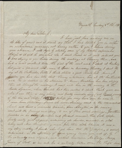 Letter from Lucia Weston, Weymouth, [Mass.], to Deborah Weston, Tuesday, 8th Feb. 1841