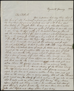 Letter from Lucia Weston, Weymouth, [Mass.], to Deborah Weston, January 1842
