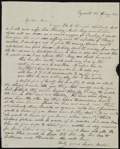 Letter from Lucia Weston, Weymouth, [Mass.], to Anne Warren Weston, Feb. Friday 1842