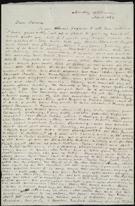 Letter from Emma Forbes Weston to Deborah Weston, Monday afternoon, Nov. 13 [through Tuesday, Nov. 14], 1842