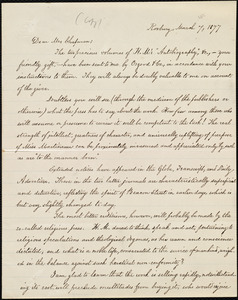 Copy of letter from William Lloyd Garrison, Roxbury, [Mass.], to Maria Weston Chapman, March 7, 1877