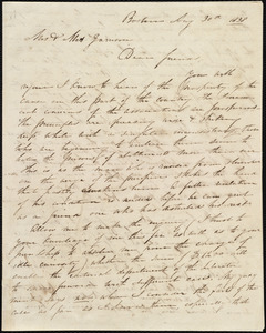 Letter from Maria Weston Chapman, Boston, [Mass.], to William Lloyd Garrison and Helen Eliza Garrison, Aug. 30th, 1838
