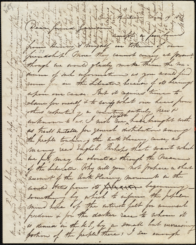 Letter from Maria Weston Chapman, Cap Haitien, [Haiti], to William ...