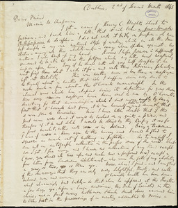 Letter from Richard Davis Webb, Dublin, [Ireland], to Maria Weston Chapman, 2nd [Day] of Second Month 1843