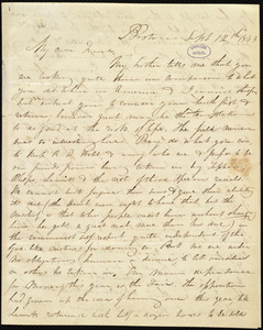 Letter from Maria Weston Chapman, [39 Summer St.], Boston, [Mass.], to Henry Clarke Wright, Sept. 12th, 1843