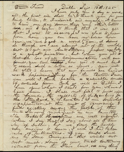 Letter from James Needham Buffum, Dublin, [Ireland], to Maria Weston Chapman, Sept. 16th, 1845