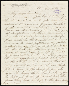 Letter from Maria Weston Chapman, Paris, [France], to Elizabeth Pease Nichol, Nov. 29th, 1848