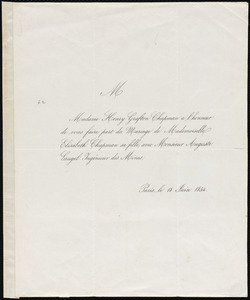 Letter from Maria Weston Chapman, Paris, [France], to Elizabeth Pease Nichol, 14 Juin 1854