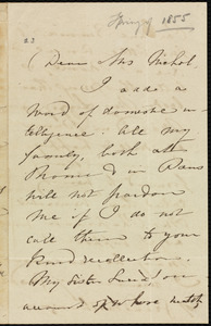 Letter from Maria Weston Chapman to Elizabeth Pease Nichol, [April 1855?]