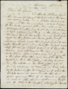 Letter from Maria Weston Chapman to William Lloyd Garrison, Saturday afternoon, [24? Oct. 1857]