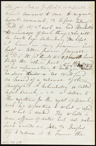 Letter from Maria Weston Chapman, Weymouth, [Mass.], to William Lloyd Garrison, Thursday [1858]