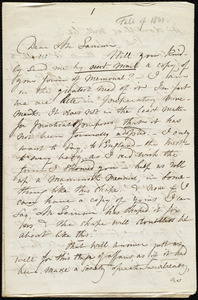 Letter from Maria Weston Chapman to William Lloyd Garrison, [Fall 1861?]
