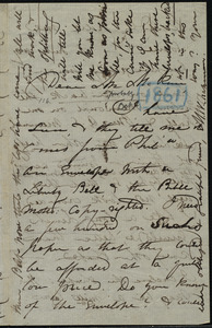 Letter from Maria Weston Chapman, [Weymouth?, Mass.], to James Miller M'Kim, [Oct. 1861]