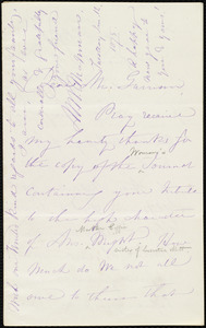 Letter from Maria Weston Chapman, Weymouth, [Mass.], to William Lloyd Garrison, Tuesday, Jan. 12, 1875