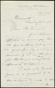 Letter from Maria Weston Chapman, Weymouth, [Mass.], to William Lloyd Garrison, Sunday morning, [May 6, 1877]