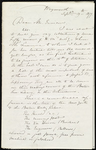 Letter from Maria Weston Chapman, Weymouth, [Mass.], to William Lloyd Garrison, Sept. 19th, 1877