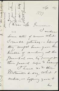 Letter from Maria Weston Chapman to William Lloyd Garrison, Sept. 1877