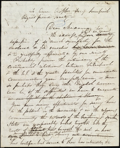 Rough draft of letter from Maria Weston Chapman to Anne Cropper