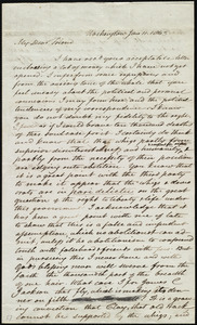 Letter from David Lee Child, Washington, to Maria Weston Chapman, Jan. 11, 1843