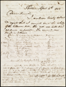 Letter from Maria Weston Chapman, Boston, [Mass.], to David Lee Child, April 14th, 1843