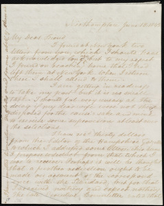 Letter from David Lee Child, Northampton, [Mass.], to Maria Weston Chapman, June 18, 1843