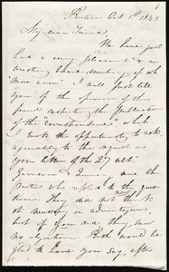 Letter from Maria Weston Chapman, Boston, [Mass.], to David Lee Child, Oct. 1st, 1843