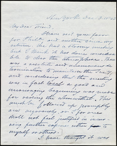 Letter from David Lee Child, New York, to Maria Weston Chapman, Dec. 13, 1843