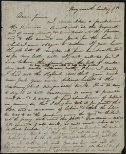 Letter from Maria Weston Chapman, Weymouth, [Mass.], to David Lee Child, Sunday, [Dec.?] 17th, [1843?]