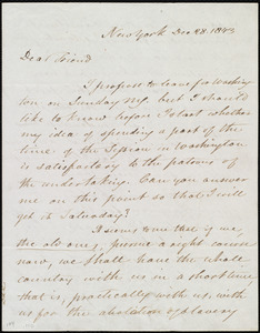 Letter from David Lee Child, New York, to Maria Weston Chapman, Dec. 28, 1843