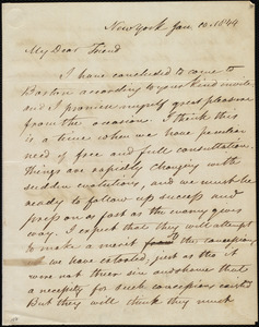 Letter from David Lee Child, New York, to Maria Weston Chapman, Jan. 10, 1844
