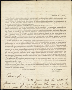 Letter from Maria Weston Chapman, [Boston, Mass.], to David Lee Child, [13 June 1846]
