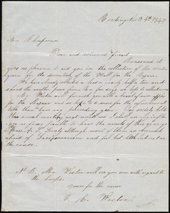 Letter from C. E. Weston, Reading, [Mass.], to Maria Weston Chapman, Nov. 24th, 1847